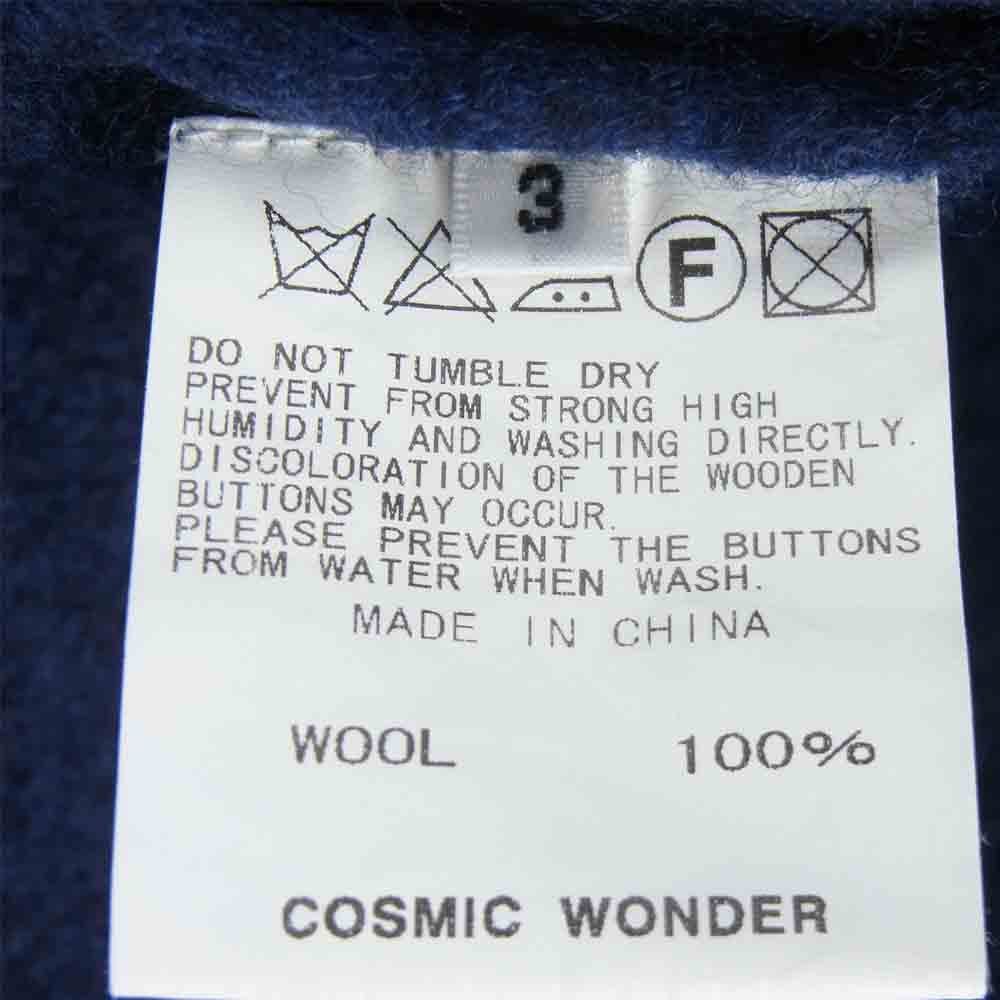 COSMIC WONDER Light Source コズミックワンダーライトソース ショールカラー ウール テーラードジャケット ネイビー系 3【中古】