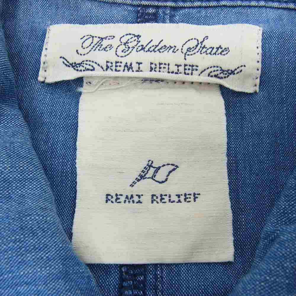 REMI RELIEF レミレリーフ デニム ステンカラー コート インディゴブルー系 M【中古】