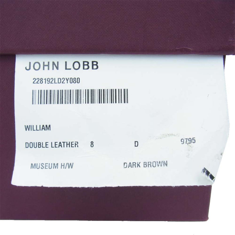 John Lobb ジョンロブ WILLIAM DOUBLE LEATHER ウィリアム レザー シューズ ダークブラウン系【新古品】【未使用】【中古】
