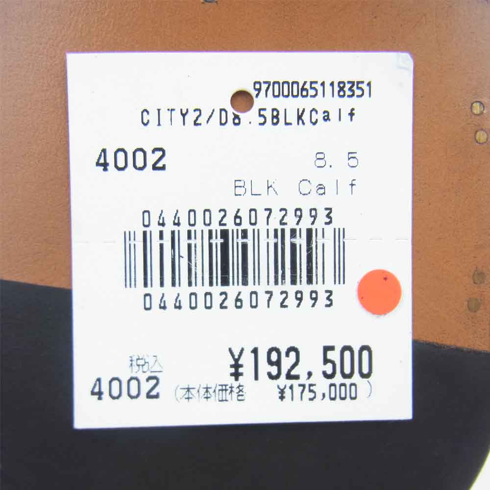 John Lobb ジョンロブ CITY2 SINGLE LEATHER シティ 2 レザー シューズ 8 1/2 ブラック系 8.5【新古品】【未使用】【中古】