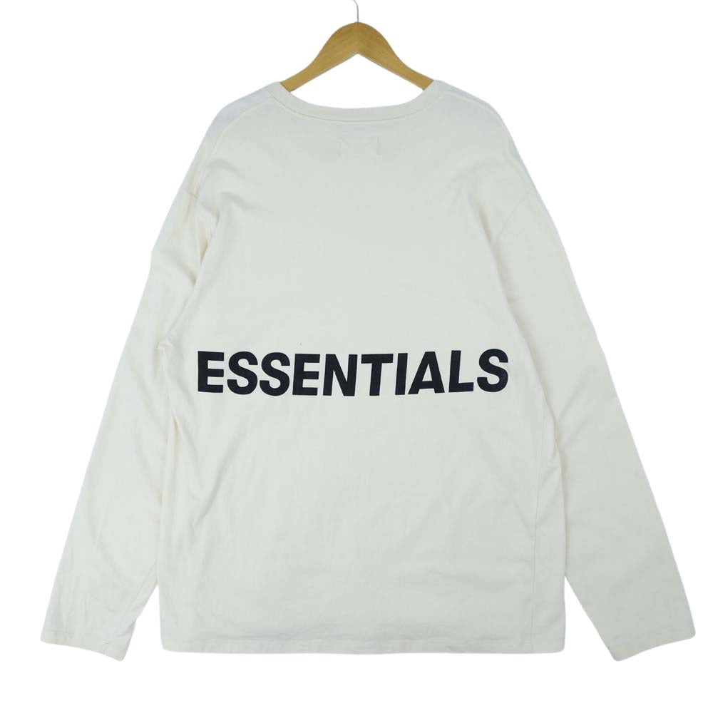 FEAR OF GOD フィアオブゴッド ESSENTIALS エッセンシャルズ バックプリント 長袖 Tシャツ カットソー オフホワイト系 M【中古】