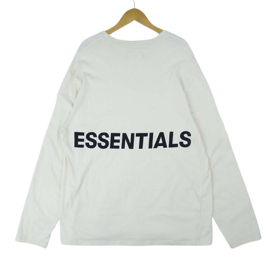 FEAR OF GOD フィアオブゴッド ESSENTIALS エッセンシャルズ バックプリント 長袖 Tシャツ カットソー オフホワイト系 M【中古】