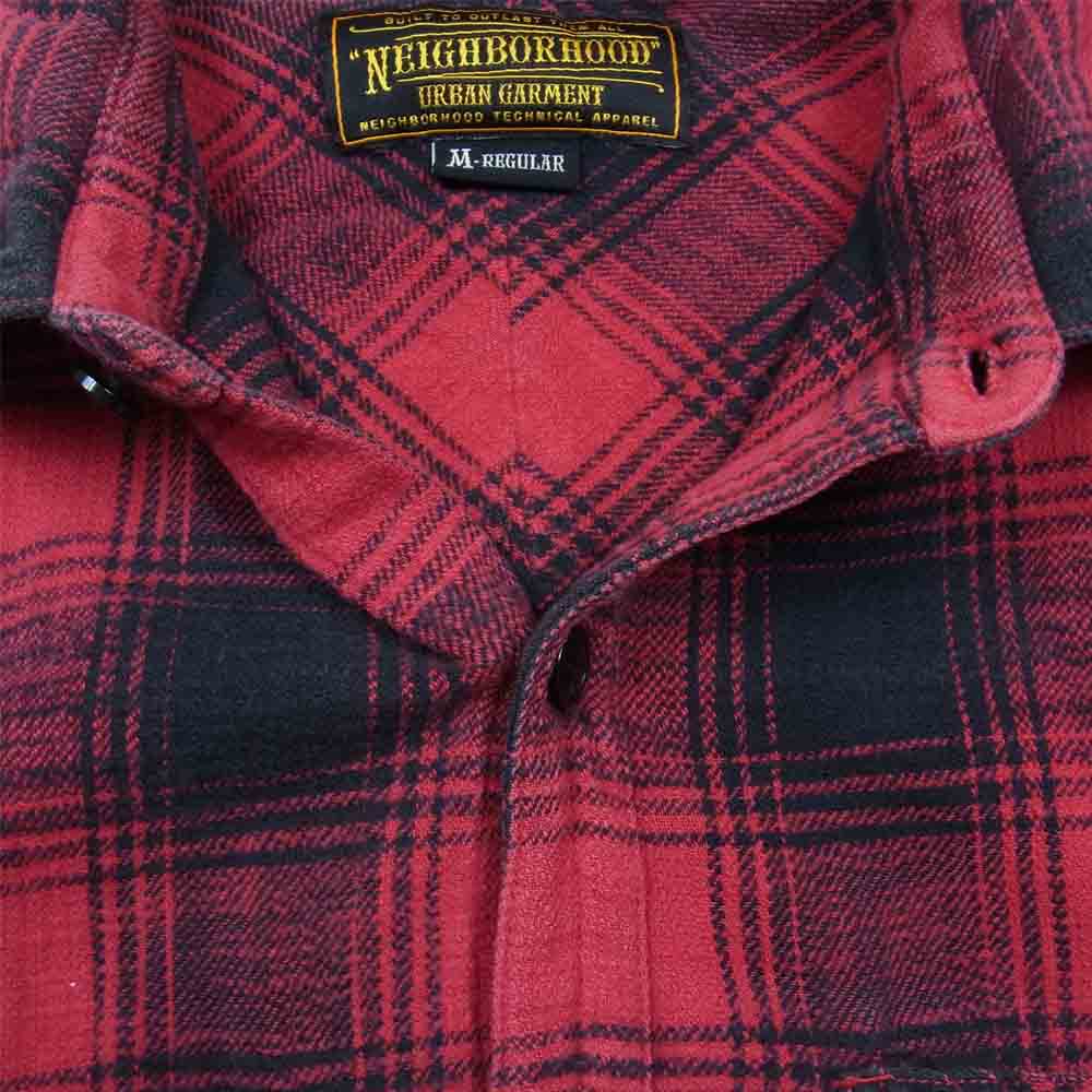 NEIGHBORHOOD ネイバーフッド チェック シャツ 長袖 ロングスリーブ レッド系 M【中古】