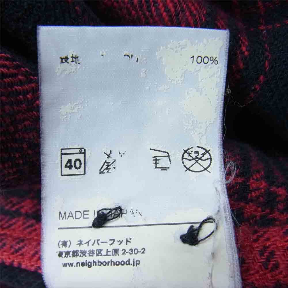 NEIGHBORHOOD ネイバーフッド チェック シャツ 長袖 ロングスリーブ レッド系 M【中古】