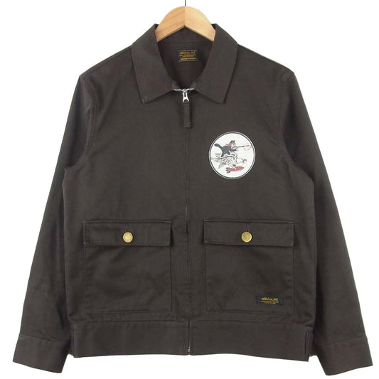 NEIGHBORHOOD ネイバーフッド 131SPNH-JKM01 ワッペン ミリタリー シャツ ジャケット 日本製 ブラウン系 M【中古】