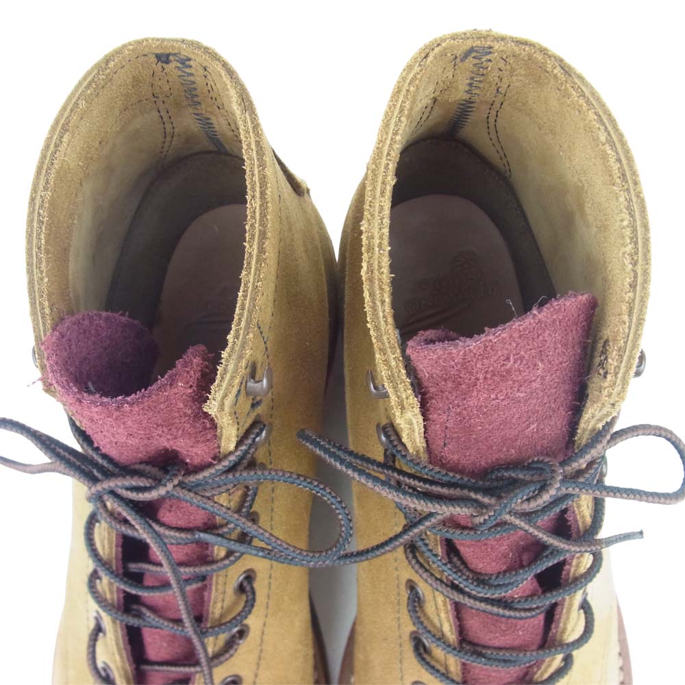RED WING レッドウィング 2997 ラインマン ブーツ スウェード ライトブラウン系 US7 UK6 EU39 CM25【極上美品】【中古】