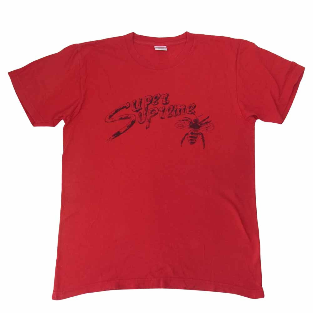 Supreme シュプリーム 17SS Super Supreme tee スーパーシュプリーム ロゴ 半袖 Tシャツ レッド系 M【中古】