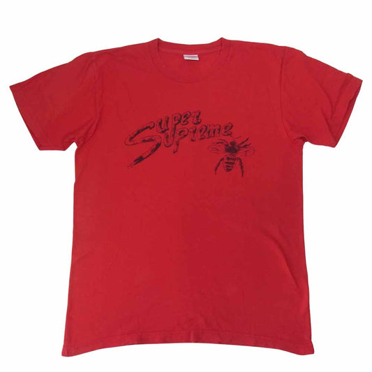 Supreme シュプリーム 17SS Super Supreme tee スーパーシュプリーム ロゴ 半袖 Tシャツ レッド系 M【中古】