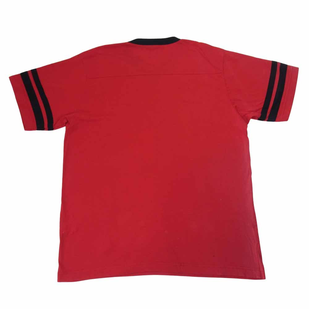 Supreme シュプリーム 17AW Glitter Arc Football Top ラメ アーチロゴ フットボール 半袖 Tシャツ レッド系 M【中古】