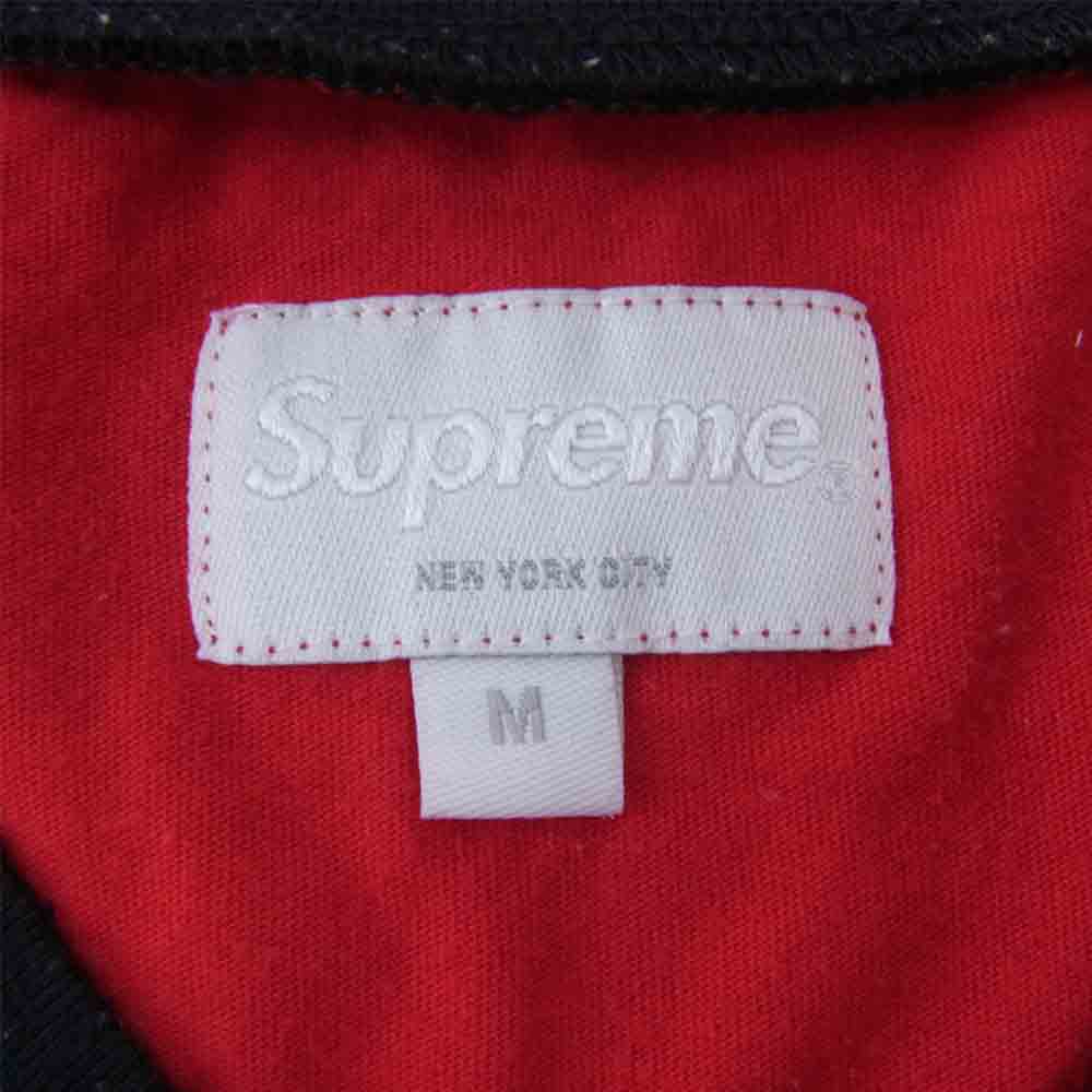 Supreme シュプリーム 17AW Glitter Arc Football Top ラメ アーチロゴ フットボール 半袖 Tシャツ レッド系 M【中古】