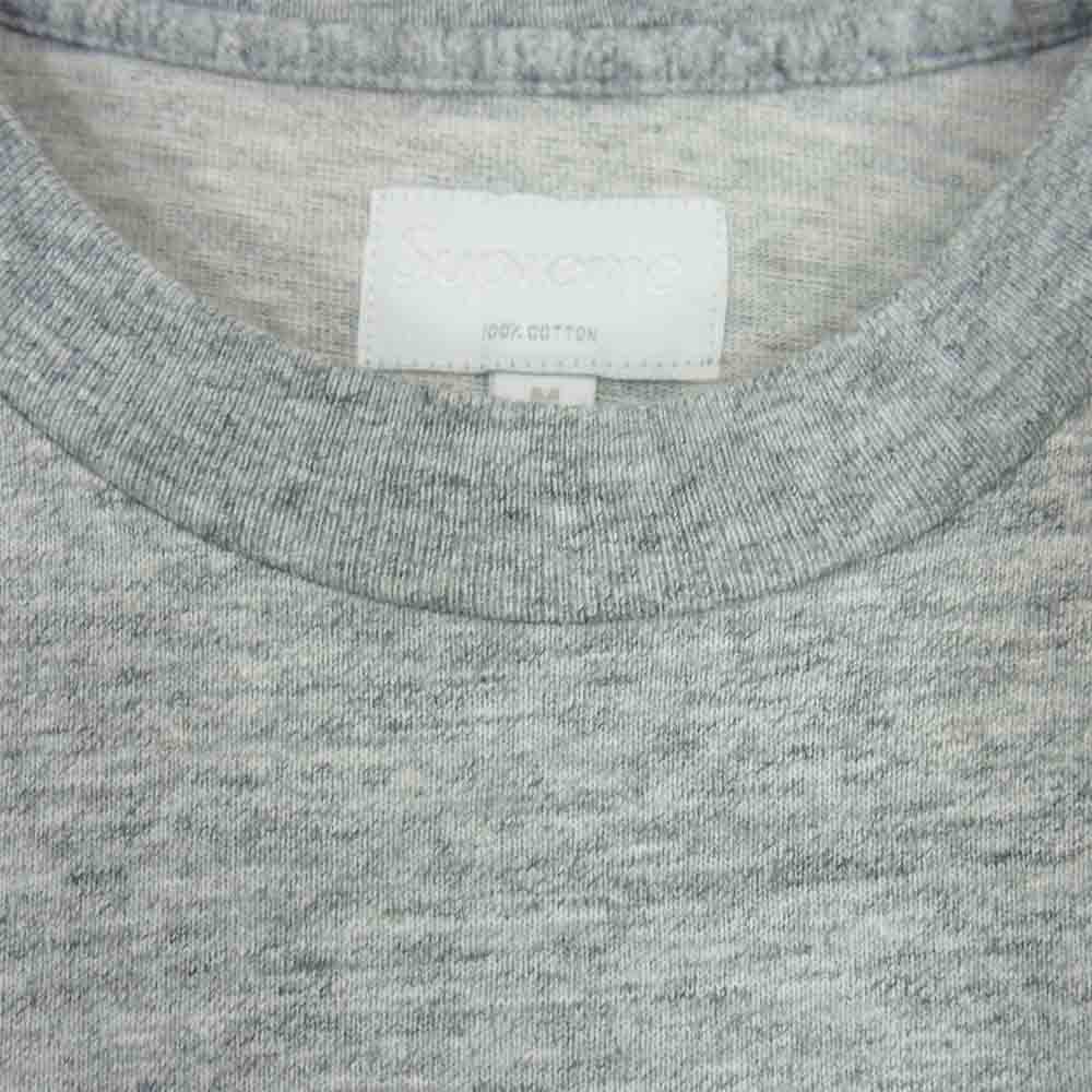 Supreme シュプリーム 17AW REFLECTIVE リフレクター ロゴ スウェット 長袖 Tシャツ グレー系 M【中古】