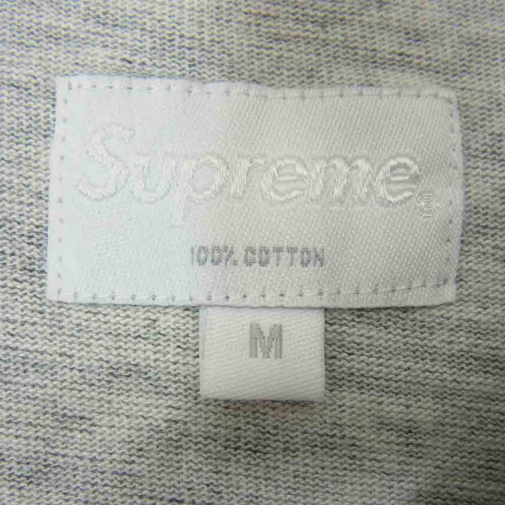 Supreme シュプリーム 17AW REFLECTIVE リフレクター ロゴ スウェット 長袖 Tシャツ グレー系 M【中古】