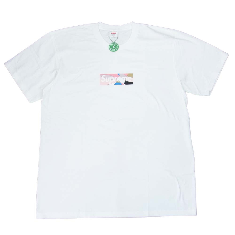 Supreme シュプリーム 21SS ×Emilio Pucci Box Logo Tee エミリオプッチ ボックスロゴ 半袖 Tシャツ ホワイト ホワイト系 M【美品】【中古】