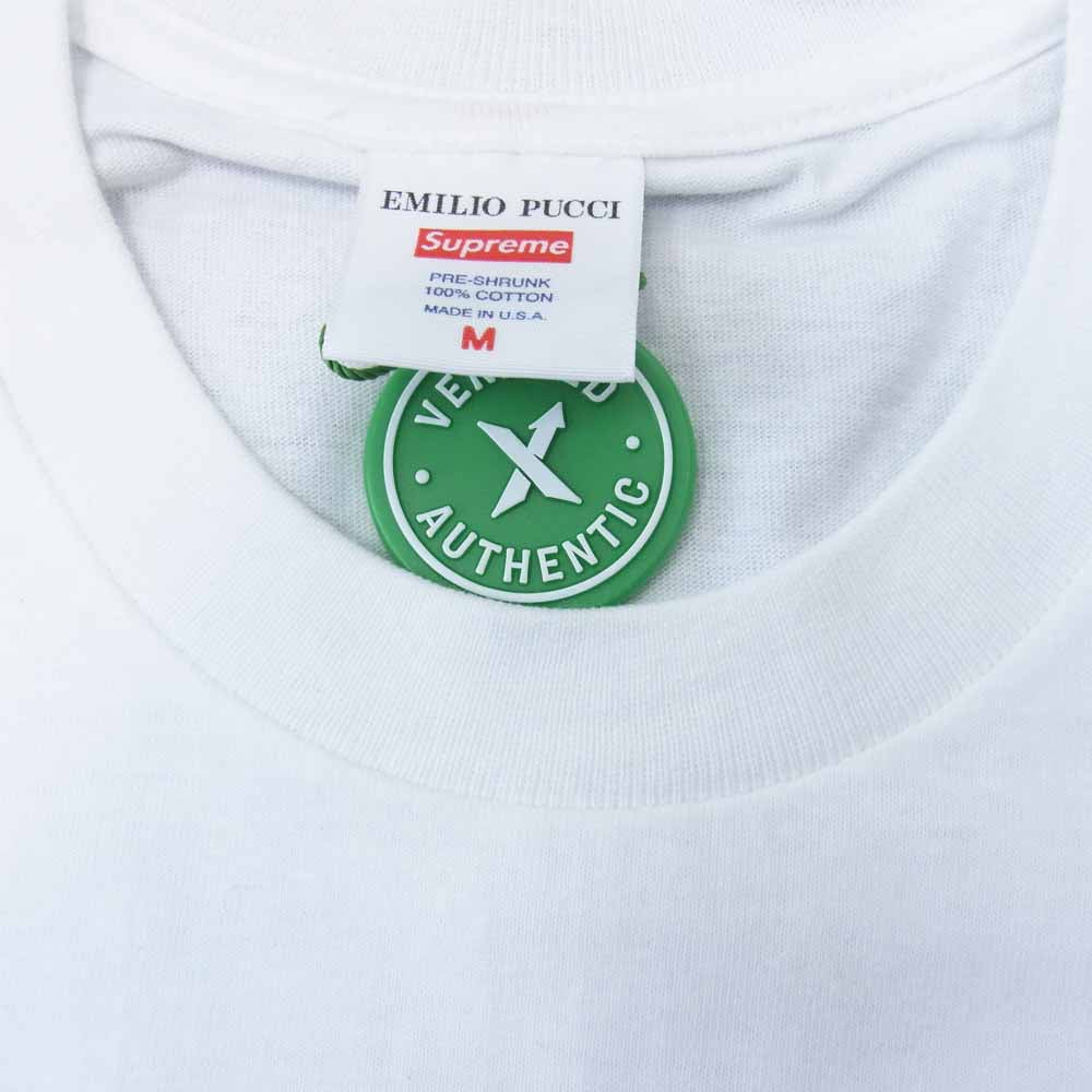Supreme シュプリーム 21SS ×Emilio Pucci Box Logo Tee エミリオプッチ ボックスロゴ 半袖 Tシャツ ホワイト ホワイト系 M【美品】【中古】