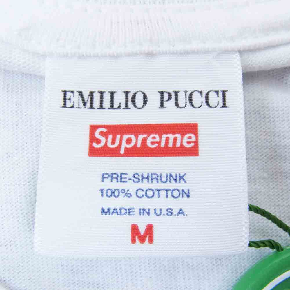 Supreme シュプリーム 21SS ×Emilio Pucci Box Logo Tee エミリオプッチ ボックスロゴ 半袖 Tシャツ ホワイト ホワイト系 M【美品】【中古】