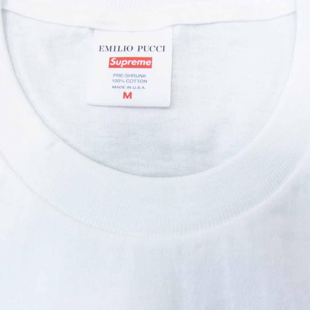 Supreme シュプリーム 21SS ×Emilio Pucci Box Logo Tee エミリオプッチ ボックスロゴ 半袖 Tシャツ ホワイト ホワイト系 M【新古品】【未使用】【中古】