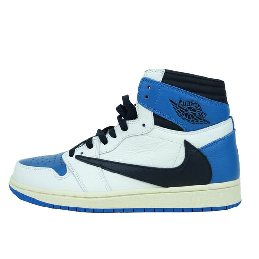 NIKE ナイキ DH3227-105 TRAVIS SCOTT FRAGMENT AIR JORDAN 1 RETRO HIGH OG SP トラヴィススコット フラグメント スニーカー ホワイト系 ブルー系 US9.5 EU43 UK8.5 CM27.5【新古品】【未使用】【中古】