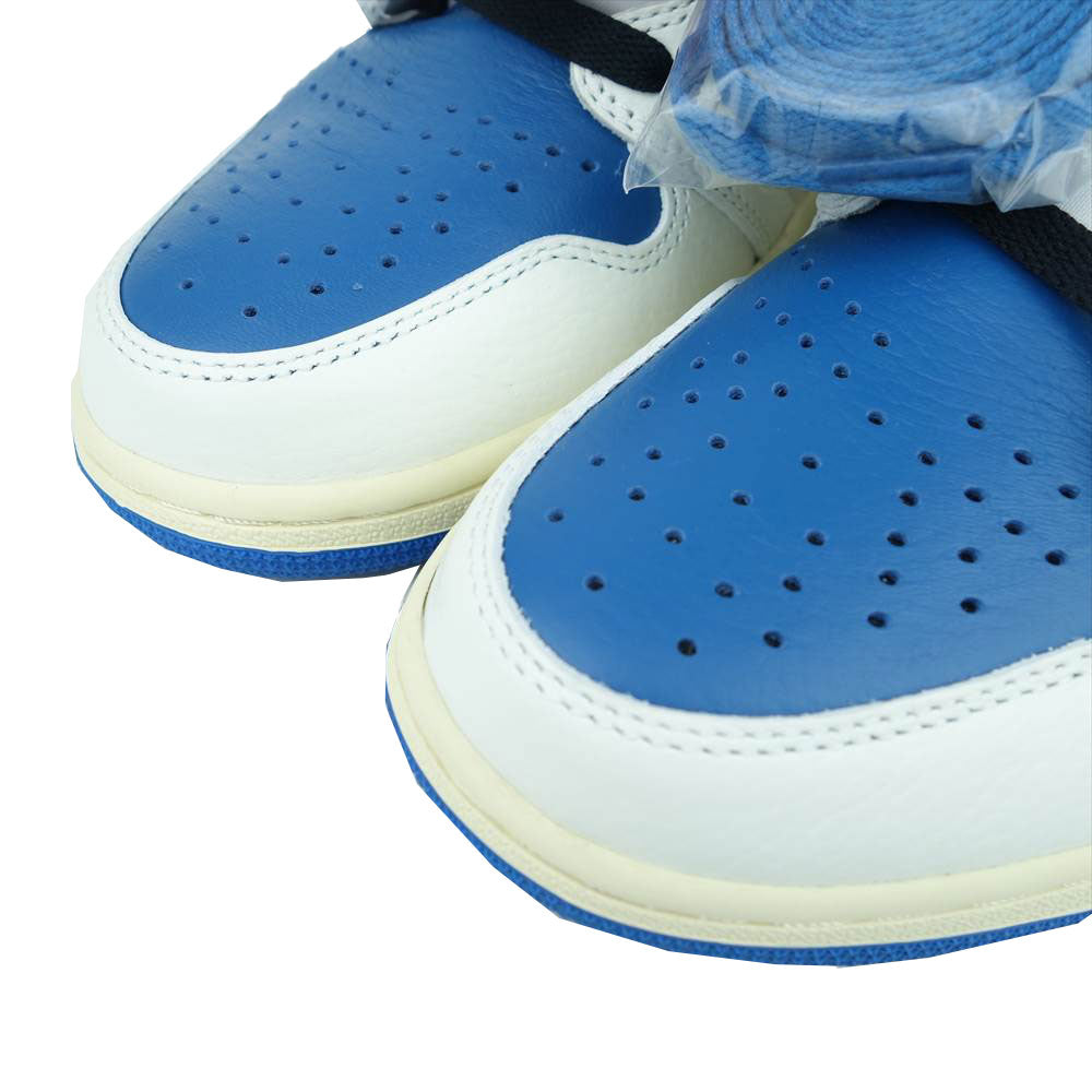 NIKE ナイキ DH3227-105 TRAVIS SCOTT FRAGMENT AIR JORDAN 1 RETRO HIGH OG SP トラヴィススコット フラグメント スニーカー ホワイト系 ブルー系 US9.5 EU43 UK8.5 CM27.5【新古品】【未使用】【中古】