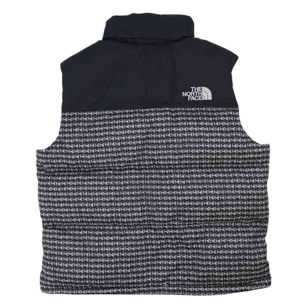 Supreme シュプリーム 21SS ×THE NORTH FACE ノースフェイス Studded Nuptse Vest スタッズプリント ヌプシ ベスト ブラック系 グレー系 ブルー系 XL【極上美品】【中古】