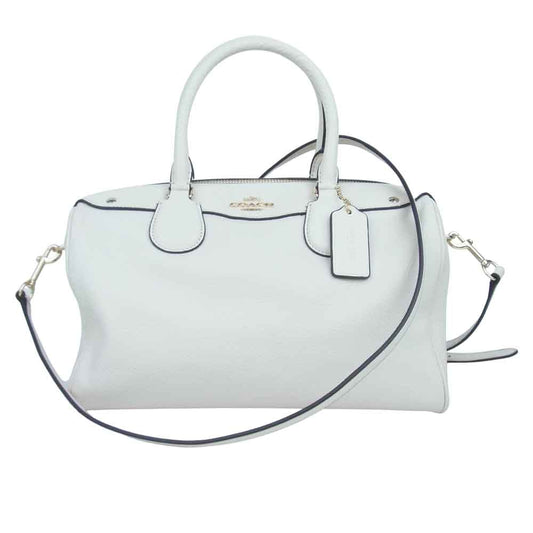 COACH コーチ 2WAY ショルダー ハンド バッグ ホワイト系【中古】