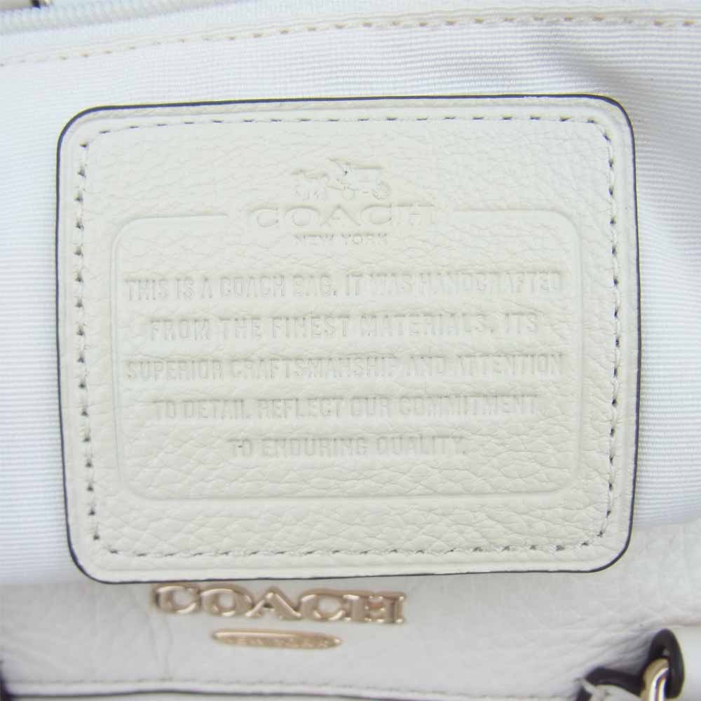 COACH コーチ 2WAY ショルダー ハンド バッグ ホワイト系【中古】