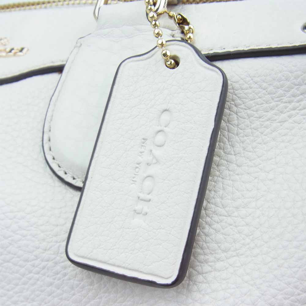 COACH コーチ 2WAY ショルダー ハンド バッグ ホワイト系【中古】