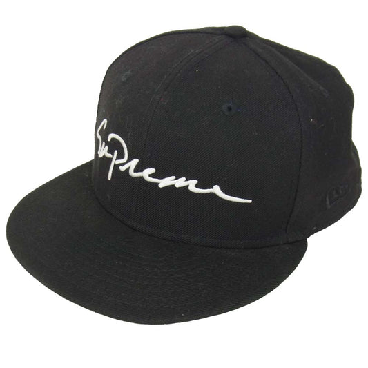 Supreme シュプリーム 18AW × NEW ERA ニューエラ CLASSIC SCRIPT CAP ブラック系【中古】