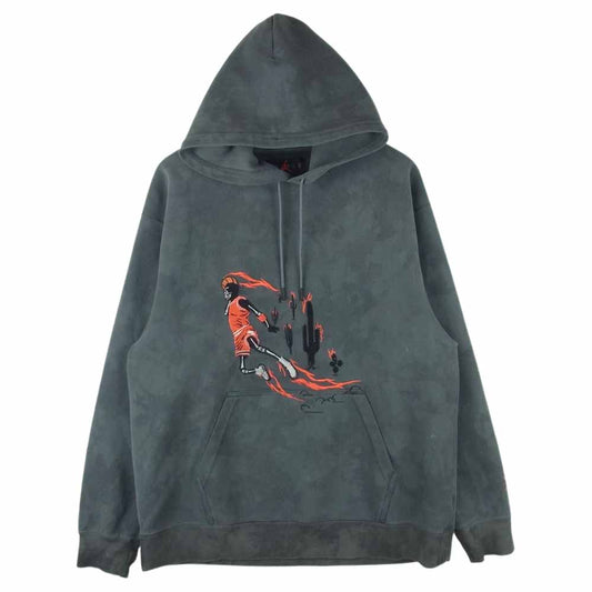 NIKE ナイキ 19AW CN3422-222 × Travis Scott トラビス スコット M J NRG TS WASH SUEDE PO マイケル ジョーダン ウォッシュ スエード プルオーバー グレー系 L【中古】