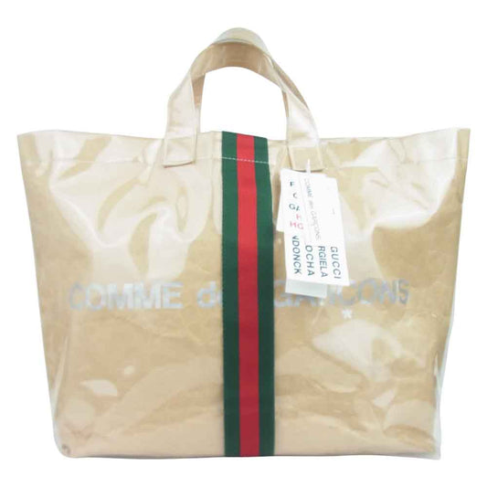 GUCCI グッチ 18AW ×COMME des GARCONS コムデギャルソン HAPPY HOLIDAYS 限定 シャリー ライン ビニール トート バック【美品】【中古】