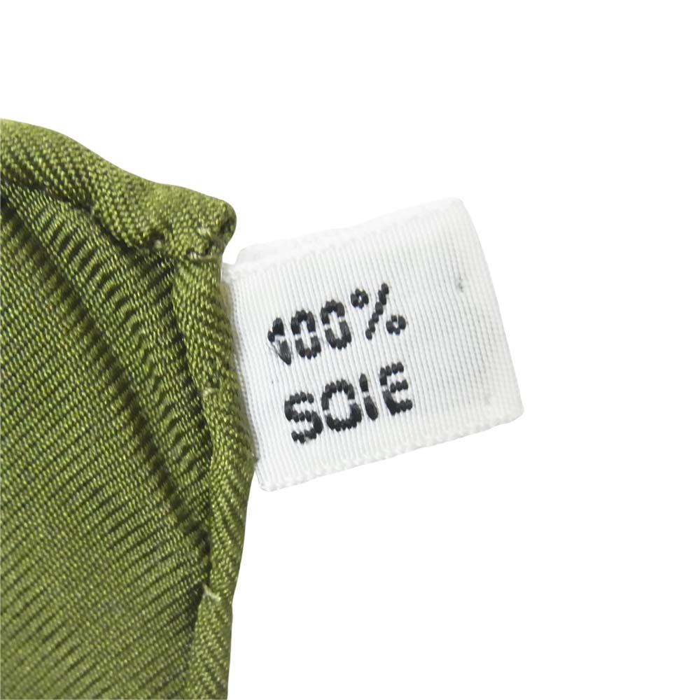 HERMES エルメス カレ90 BRIDES LEGERES シルク スカーフ ストール 馬 ホース グリーン系【中古】