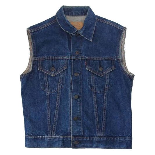 Levi's リーバイス 70505-0217 ボタン裏524 BIGE 袖カットオフ デニム ベスト インディゴブルー系 40【中古】