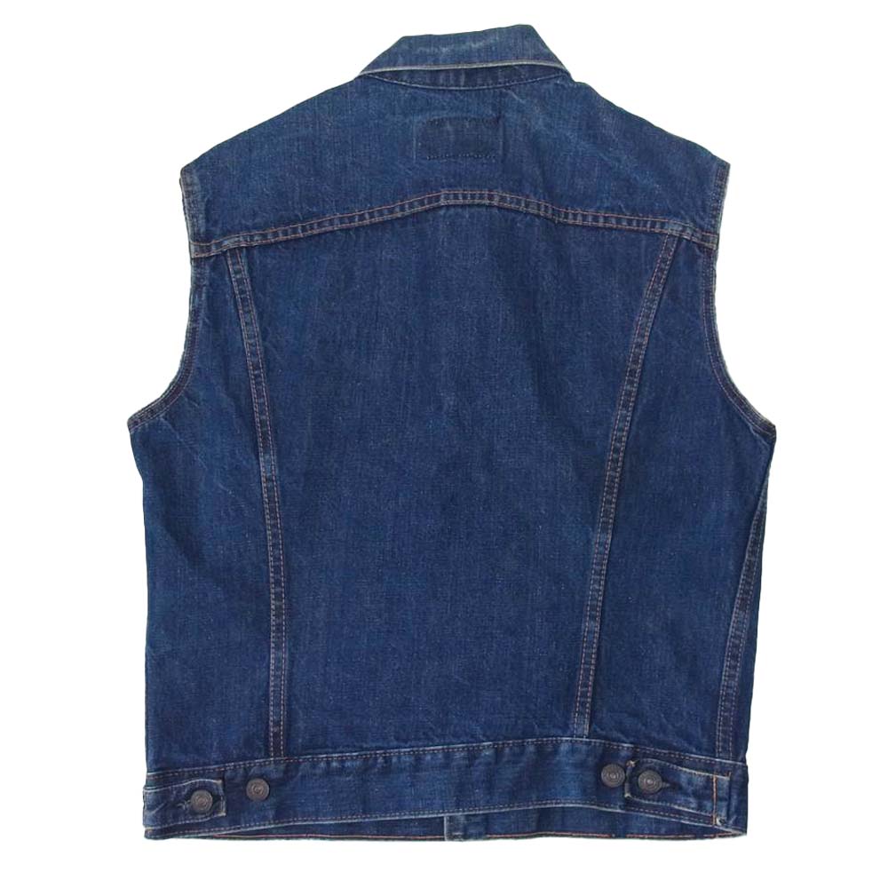 Levi's リーバイス 70505-0217 ボタン裏524 BIGE 袖カットオフ デニム ベスト インディゴブルー系 40【中古】