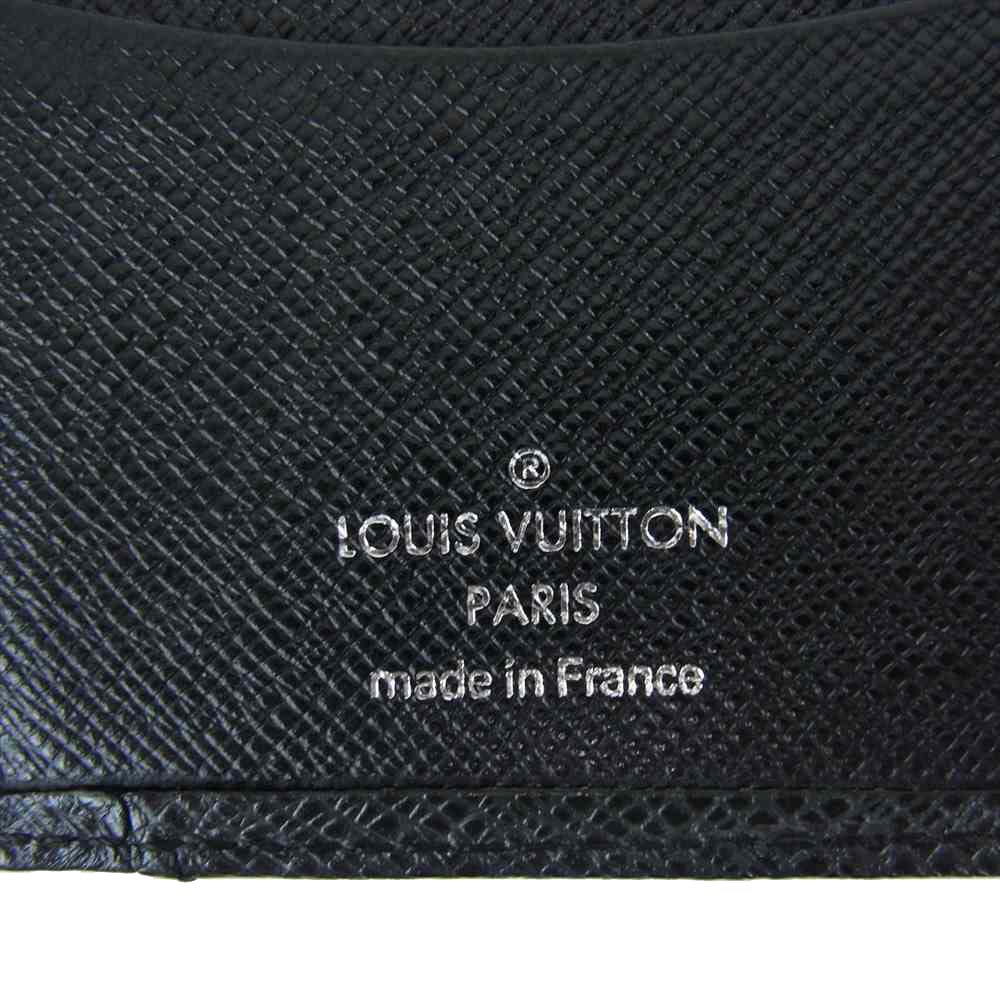 LOUIS VUITTON ルイ・ヴィトン M32655  タイガ オーガナイザー ドゥ ポッシュ カードケース 名刺入れ ブラック系【中古】