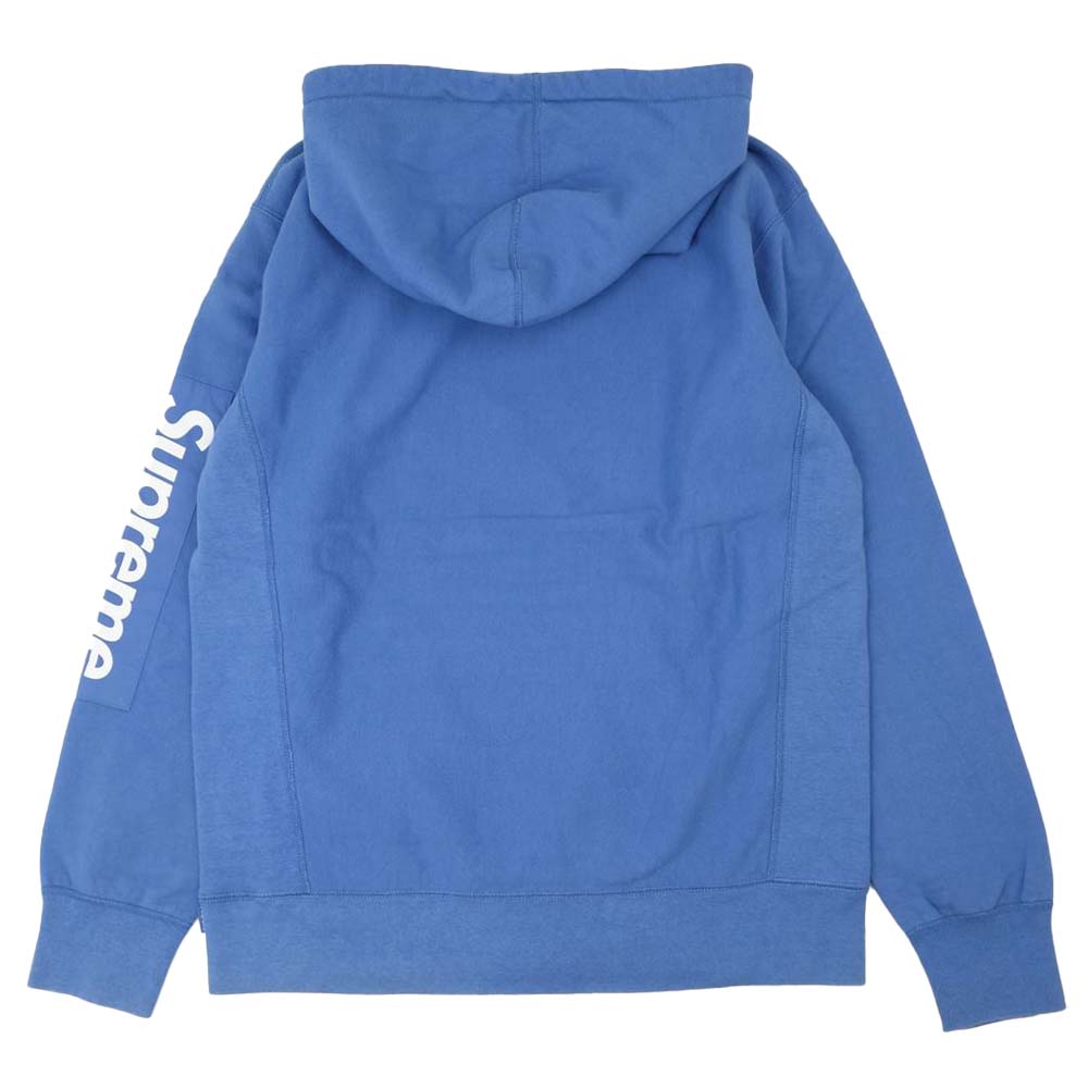 Supreme シュプリーム 17SS Sleeve Patch Hooded Sweatshirt プルオーバー ブルー系 L【中古】