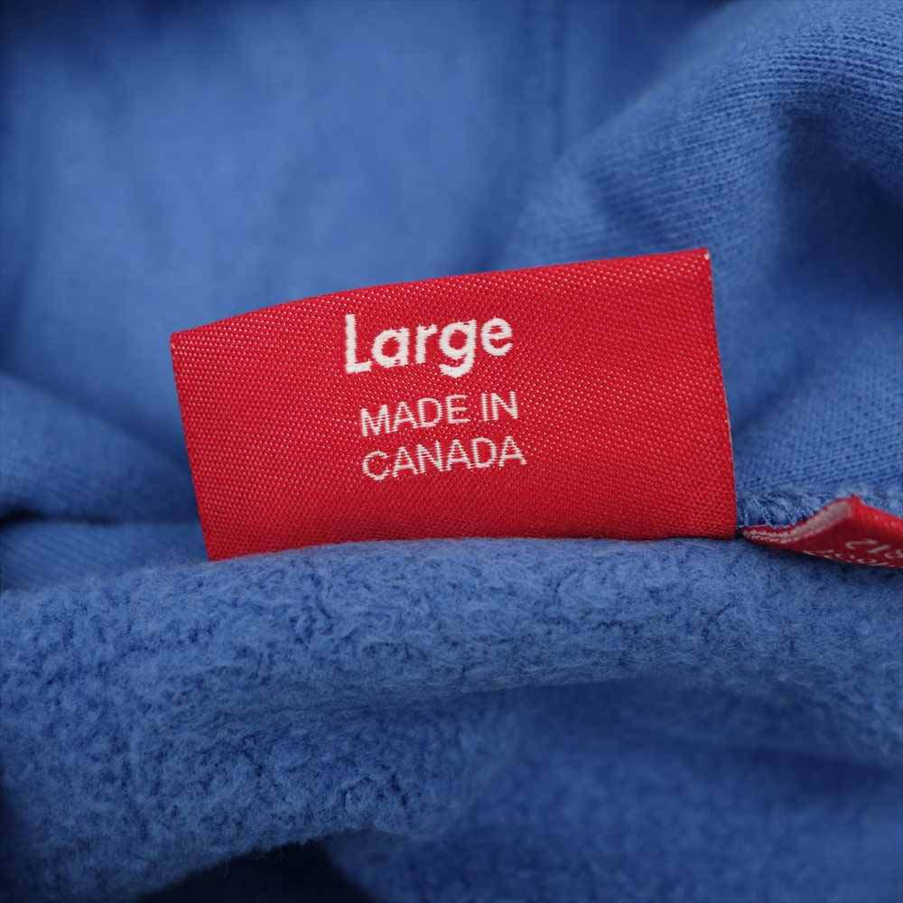 Supreme シュプリーム 17SS Sleeve Patch Hooded Sweatshirt プルオーバー ブルー系 L【中古】