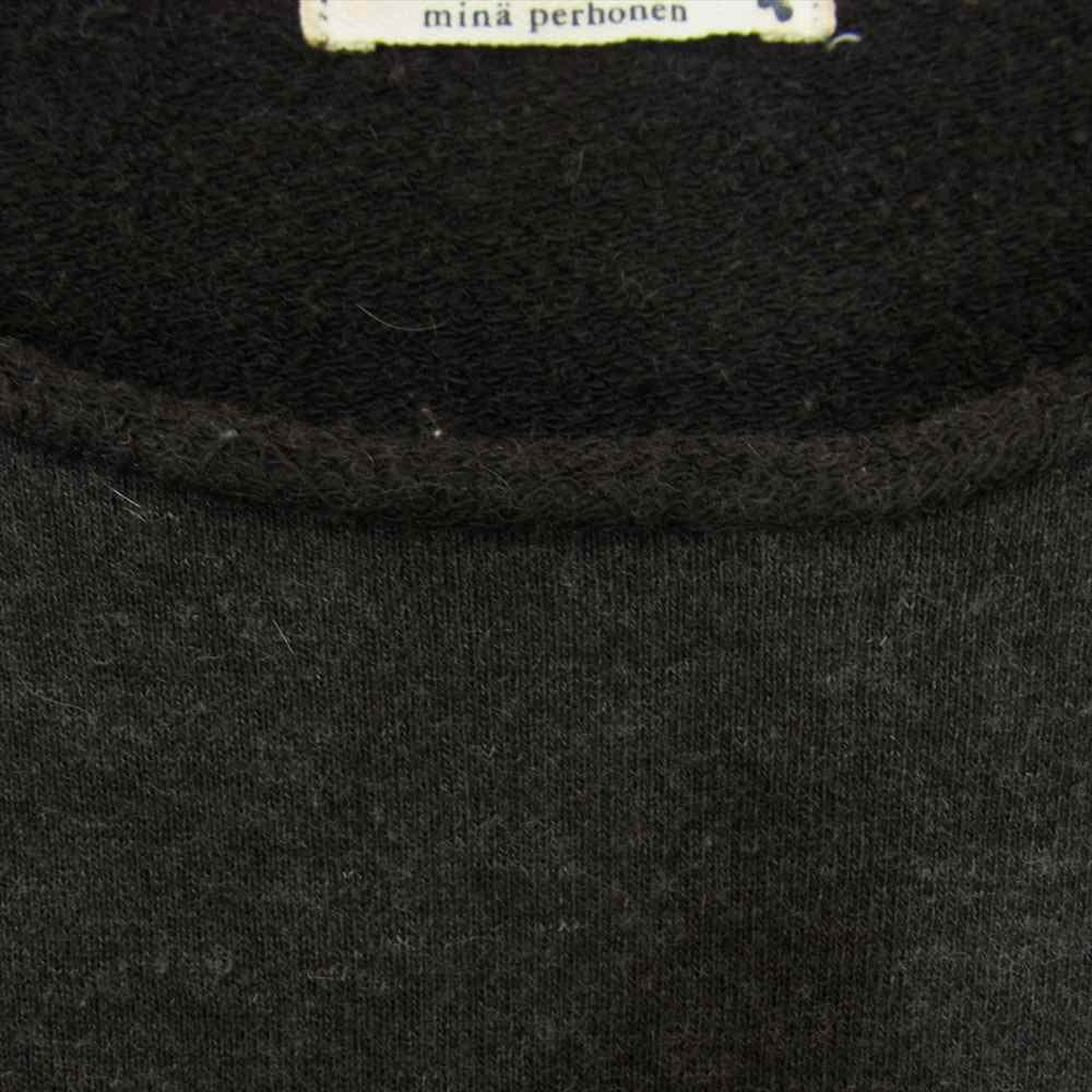 mina perhonen ミナペルホネン ia8352 hare ウサギメタルパーツ カットソー ダークグレー系【中古】