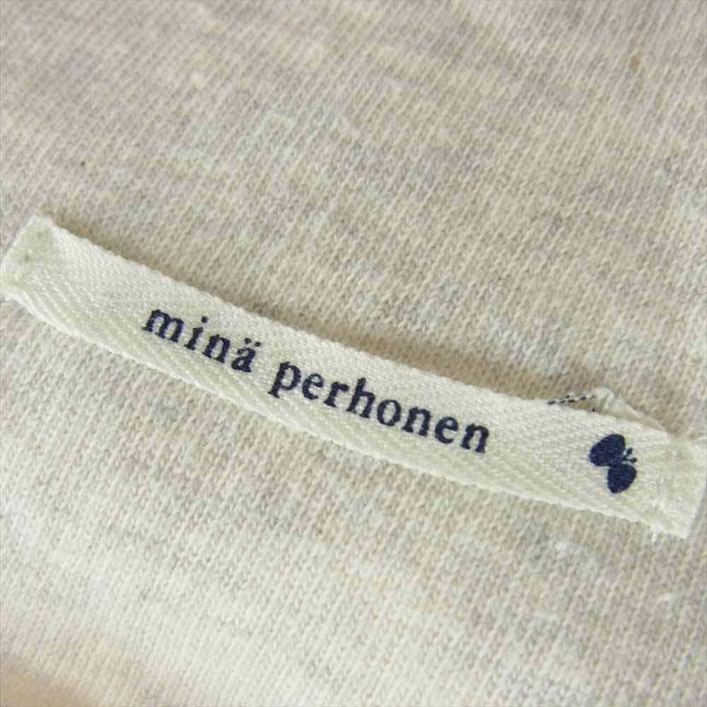 mina perhonen ミナペルホネン choucho 刺繍 リバーシブルマフラー ホワイト系【中古】