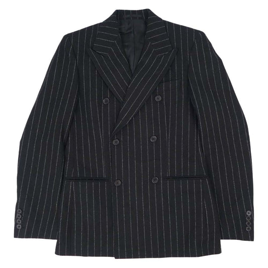 WACKO MARIA ワコマリア 09AW-TAI-14 ダブルブレスト ストライプ ジャケット ブラック系 M【美品】【中古】