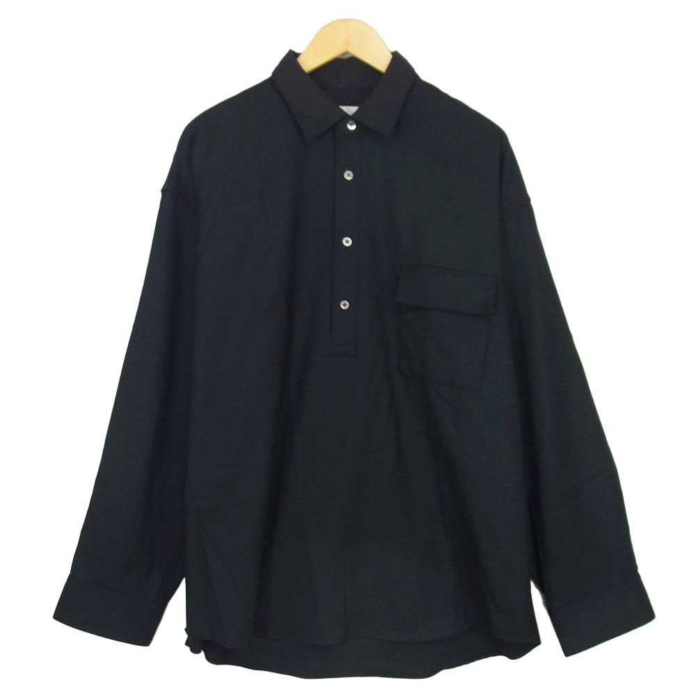 シュタイン ST200-1 oversized pullover shirt オーバーサイズ プルオーバー シャツ ブラック系 M【美品】【中古】