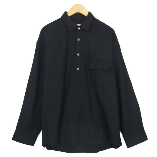 シュタイン ST200-1 oversized pullover shirt オーバーサイズ プルオーバー シャツ ブラック系 M【美品】【中古】