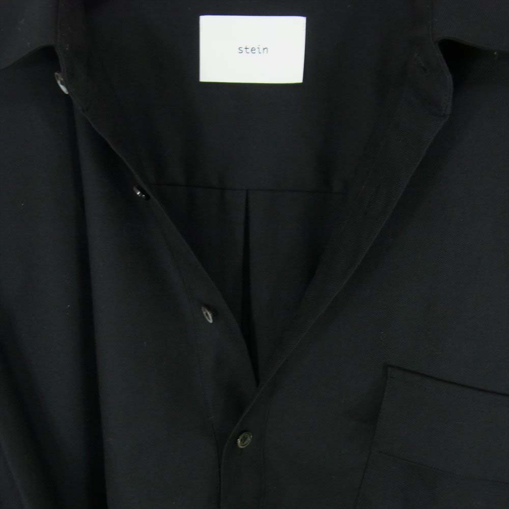 シュタイン ST200-1 oversized pullover shirt オーバーサイズ プルオーバー シャツ ブラック系 M【美品】【中古】