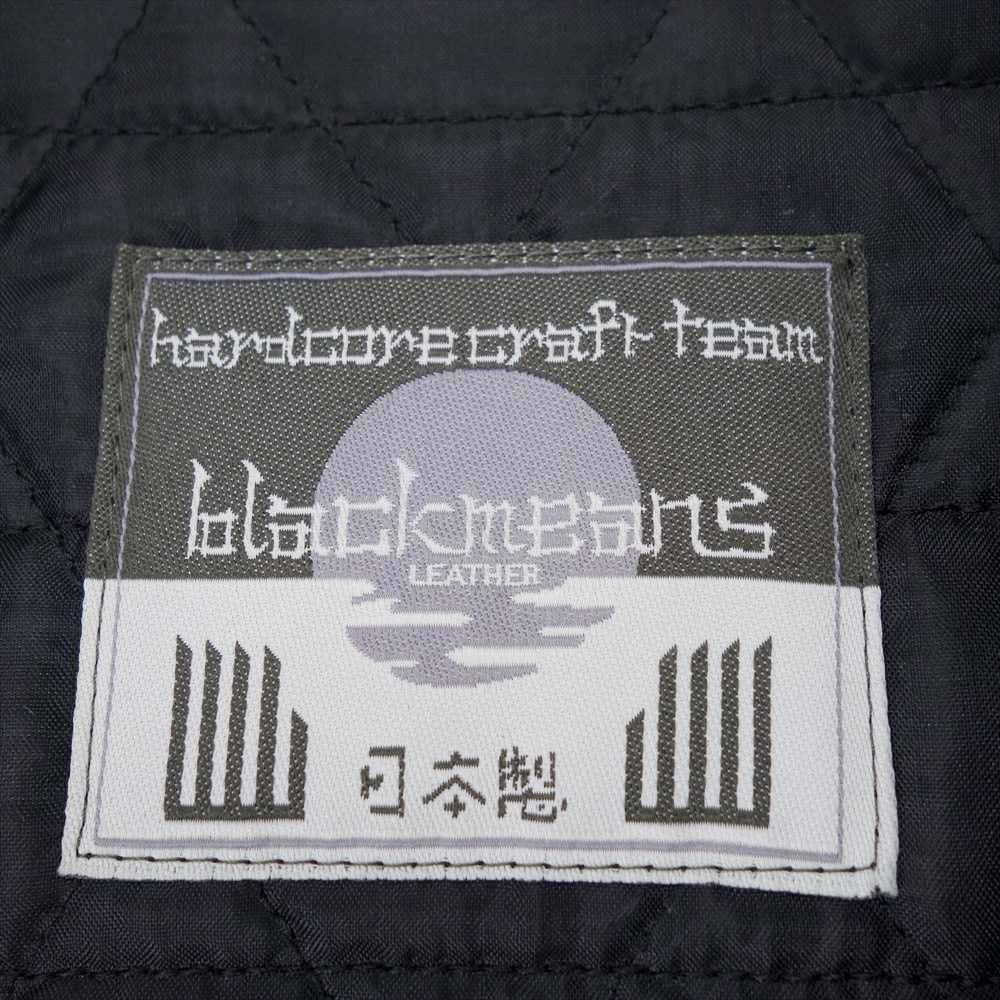 blackmeans ブラックミーンズ 945-71TJ169-6 日本製 シープスキン ダメージ加工 レザー セミダブルライダース ジャケット ブラック系 3【美品】【中古】