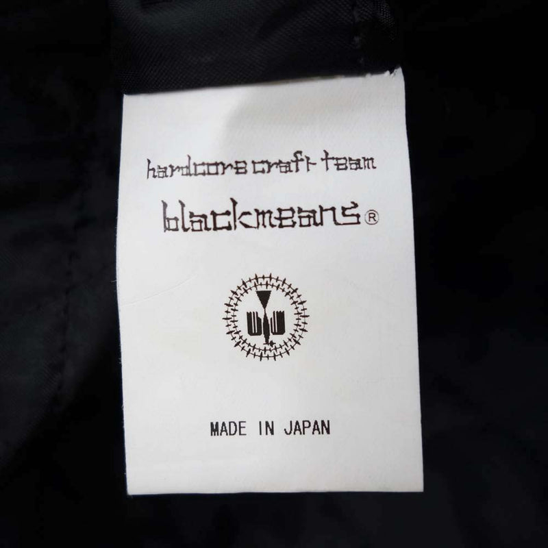 blackmeans ブラックミーンズ 945-71TJ169-6 日本製 シープスキン ダメージ加工 レザー セミダブルライダース ジャケット ブラック系 3【美品】【中古】