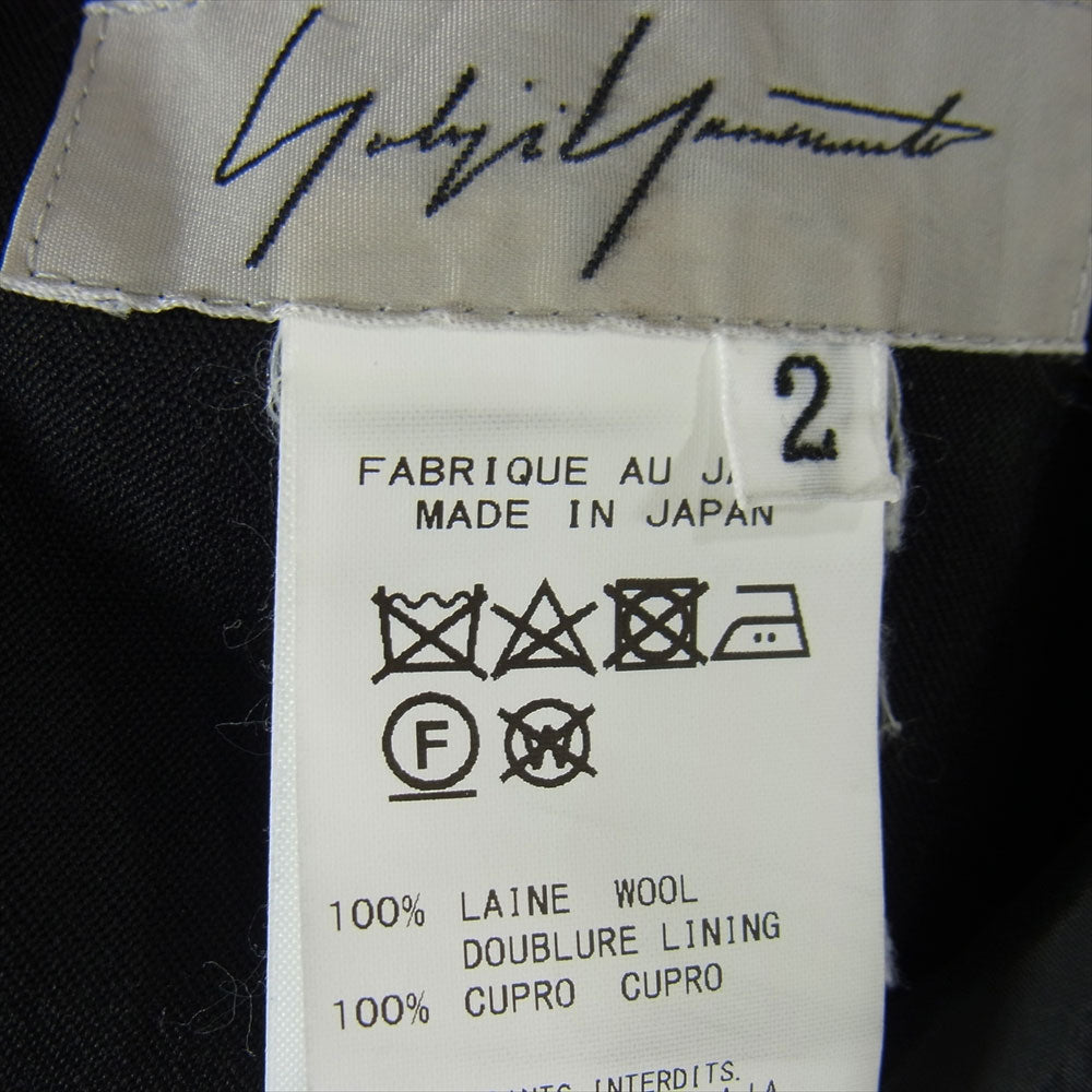 Yohji Yamamoto ヨウジヤマモト FC-P10-119 ファム ウールトロピカル テーパードパンツ ブラック系 2【中古】