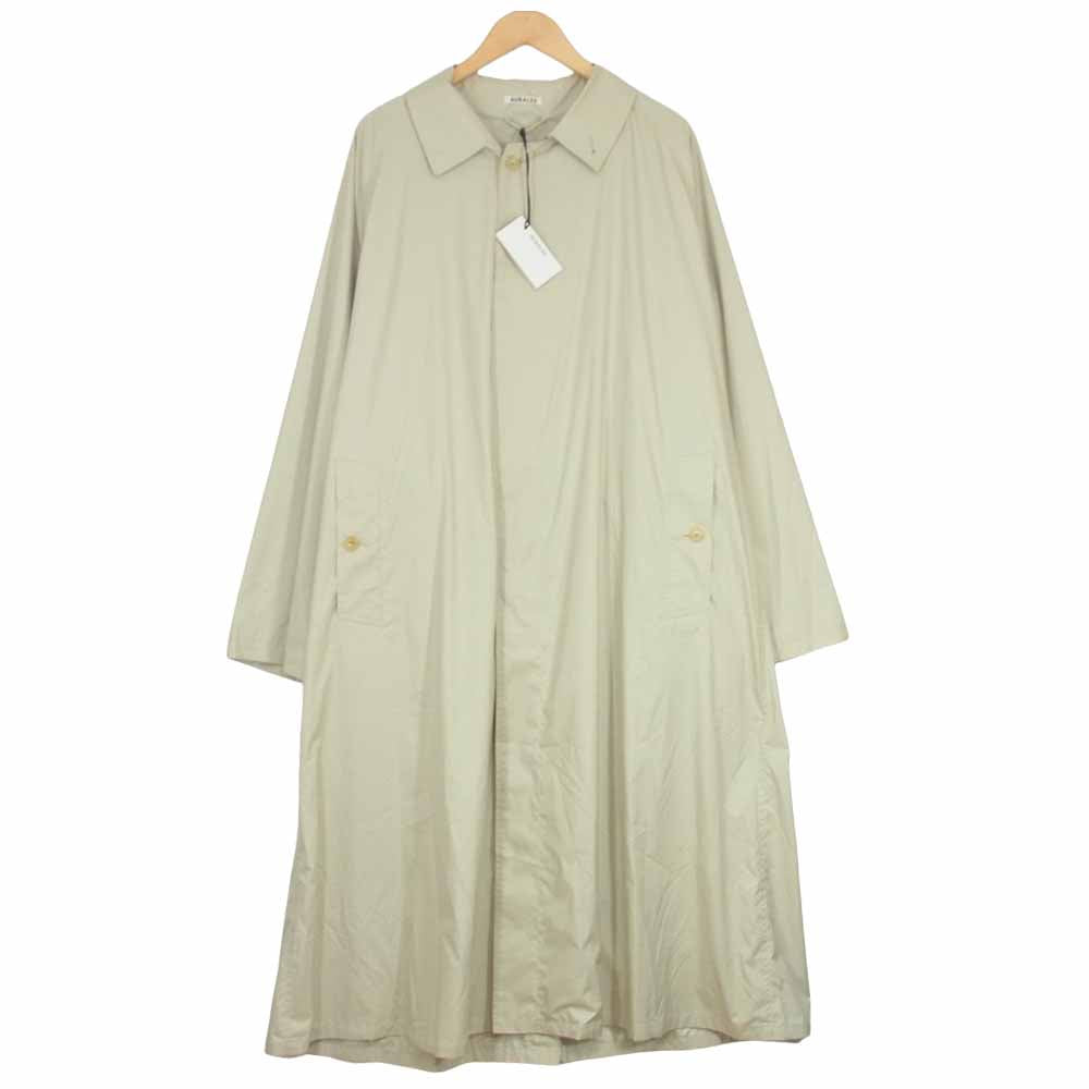AURALEE オーラリー 20SS A20SC01LP SUPEER LIGHT POLYESTER SOUTIEN COLLAR COAT スーパー ステンカラー コート ベージュ系 5【極上美品】【中古】