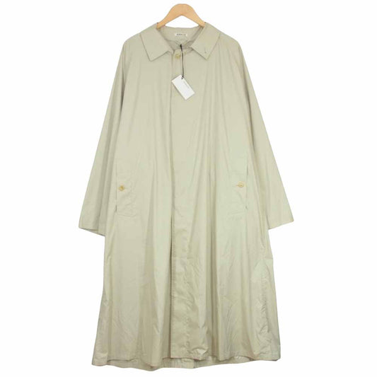 AURALEE オーラリー 20SS A20SC01LP SUPEER LIGHT POLYESTER SOUTIEN COLLAR COAT スーパー ステンカラー コート ベージュ系 5【極上美品】【中古】