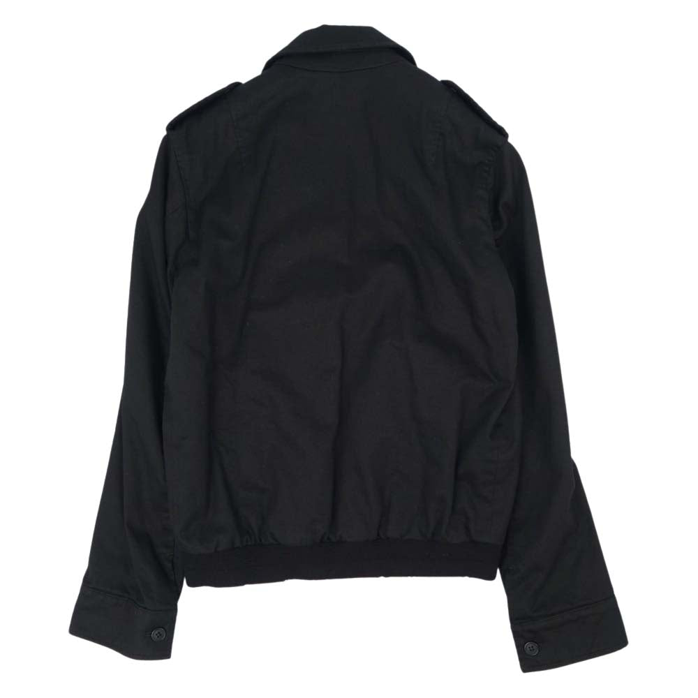 SAINT LAURENT サンローラン 570290 コットン リネン ギャバジン ボンバージャケット ブラック系 50【極上美品】【中古】