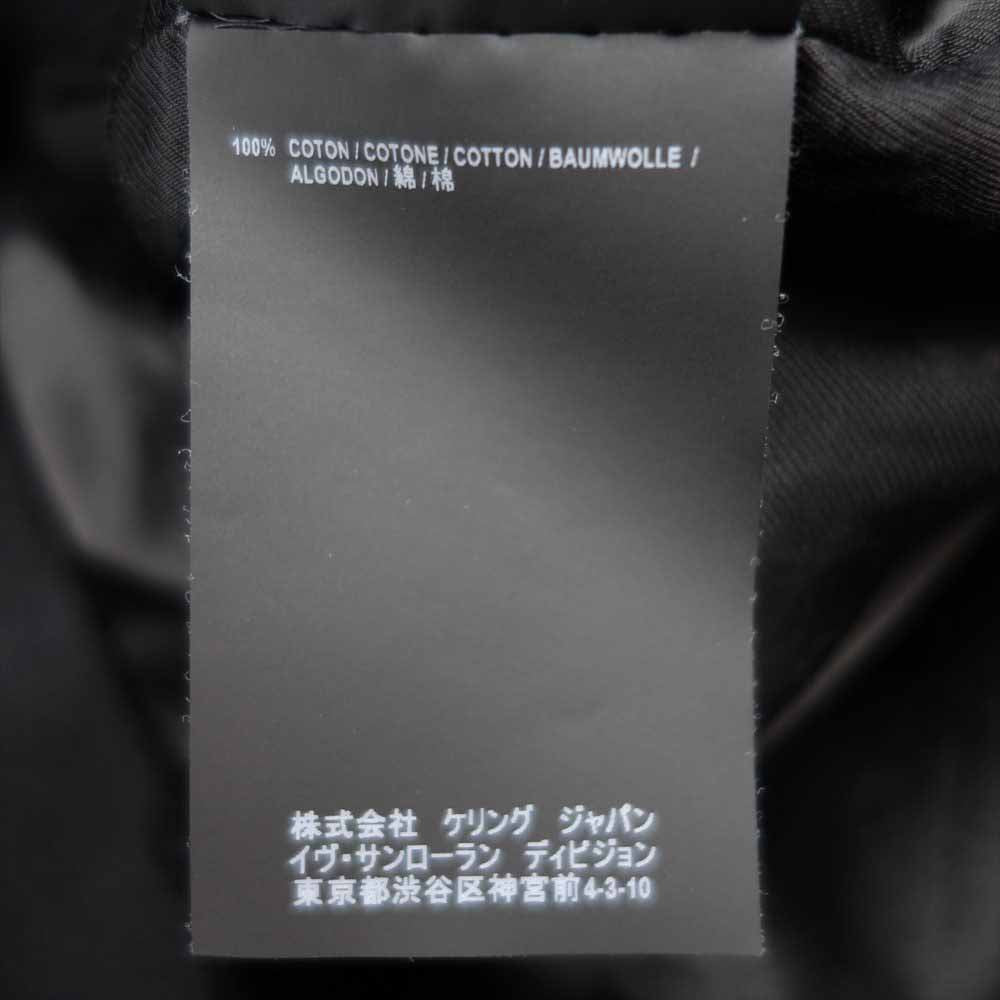 SAINT LAURENT サンローラン 570290 コットン リネン ギャバジン ボンバージャケット ブラック系 50【極上美品】【中古】