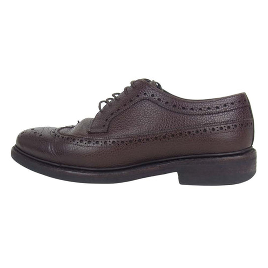 JALAN SRIWIJAYA ジャランスリウァヤ 98652 BLACK GRAIN Wingtip Shoes ウィングチップ グレインレザー シューズ ダークブラウン系 6.5【中古】