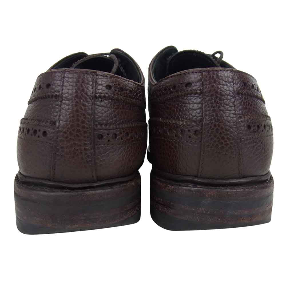 JALAN SRIWIJAYA ジャランスリウァヤ 98652 BLACK GRAIN Wingtip Shoes ウィングチップ グレインレザー シューズ ダークブラウン系 6.5【中古】